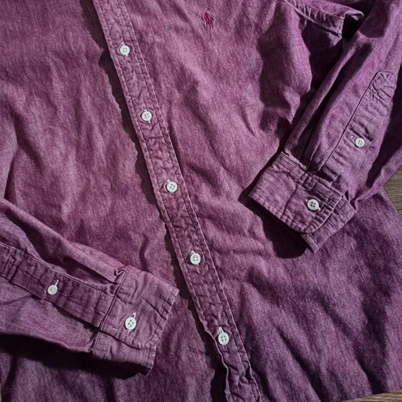 Ralph Lauren Men's Casual Purple Button-Down Shirt - Picture 8 of 8